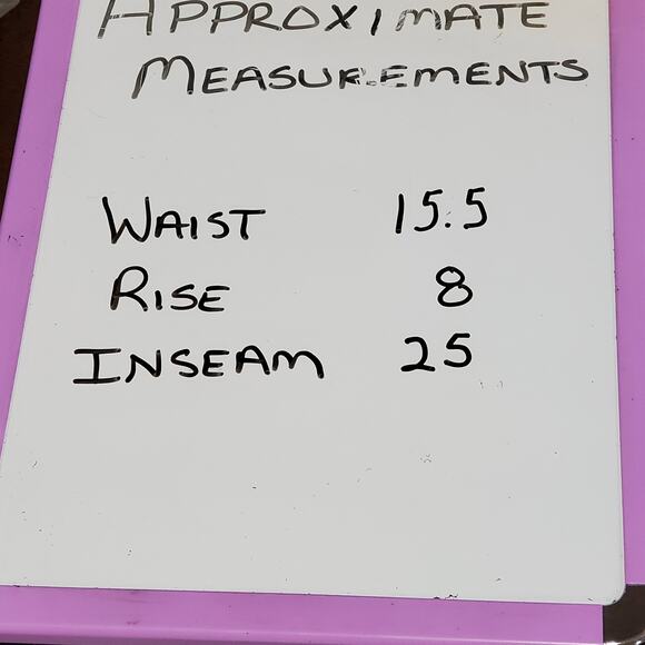 Old Navy "The Diva" Daisy Ankle Pants Salmon Pink Blue Size 8 Regular - Picture 8 of 10